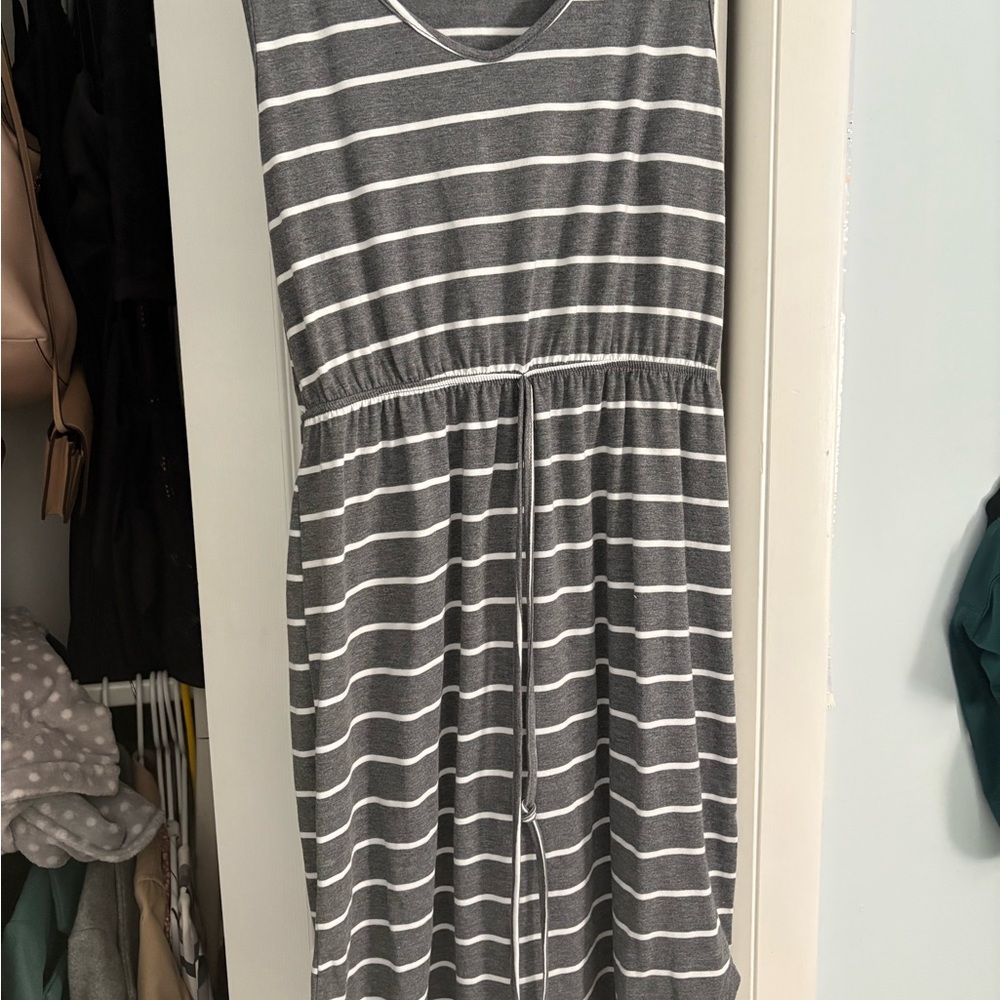 SHEIN Charcoal and White Dress